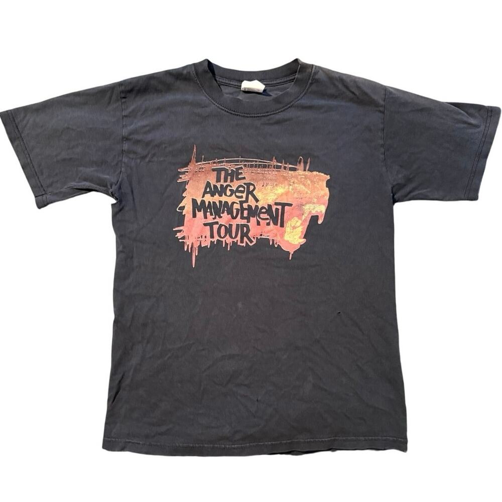 Vintage 2002 Eminem Anger Management Tour Lineup Rap T Shirt Small Distressed